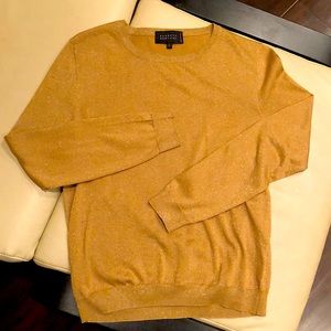 Barney’s New York gold shimmery sparkly top.